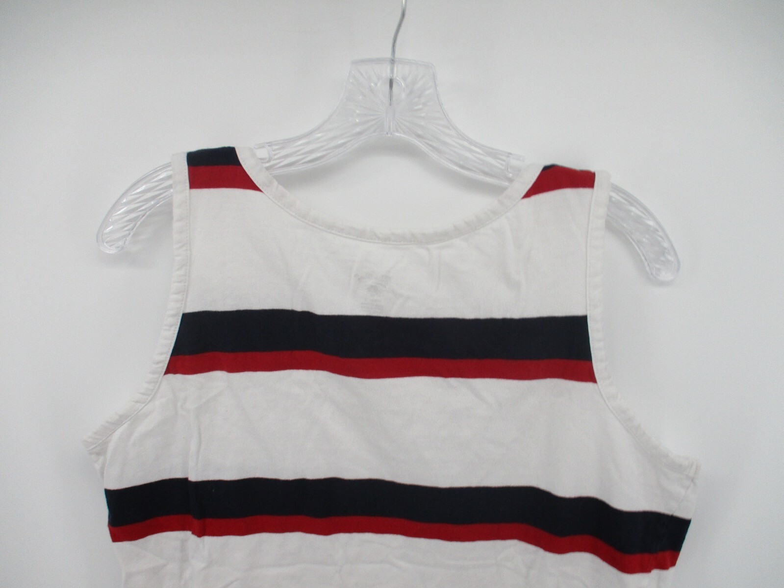 Blue Gear Small Sleeveless Scoop Neck Striped Tank 100% Cotton gallery