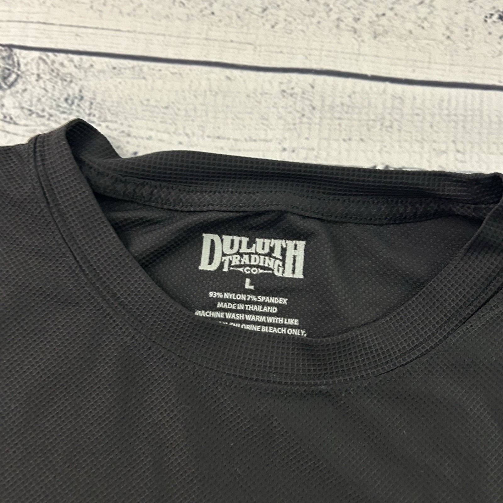 Duluth Trading Co Short Sleeve Nylon Spandex Athletic T Shirt Men's Large Black gallery