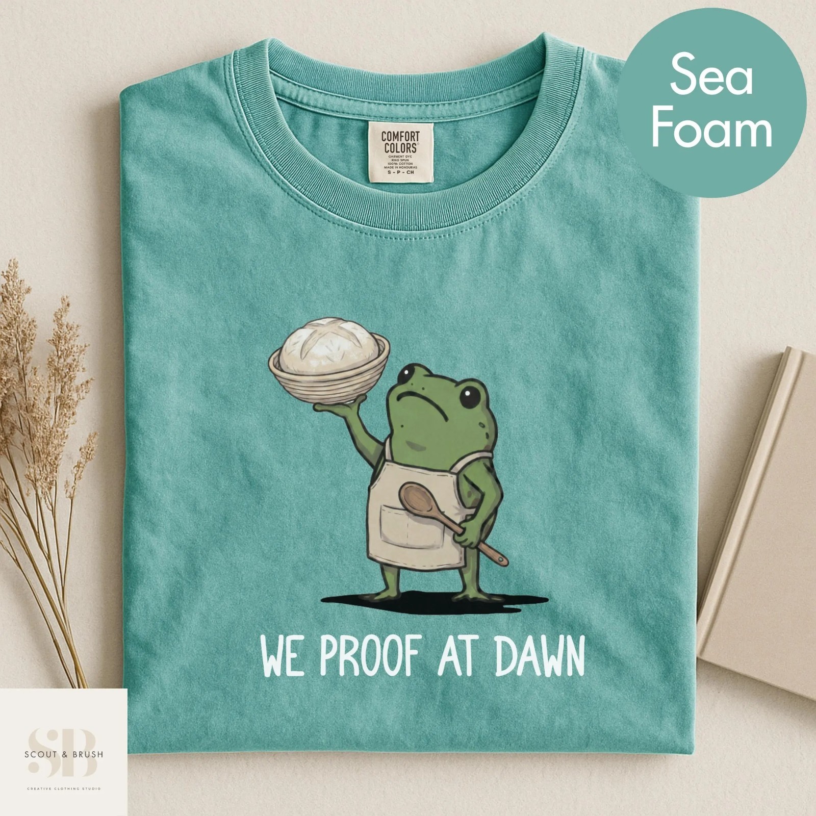 We Proof at Dawn Sourdough Shirt, Funny Frog Meme Bread Baking T-Shirt gallery