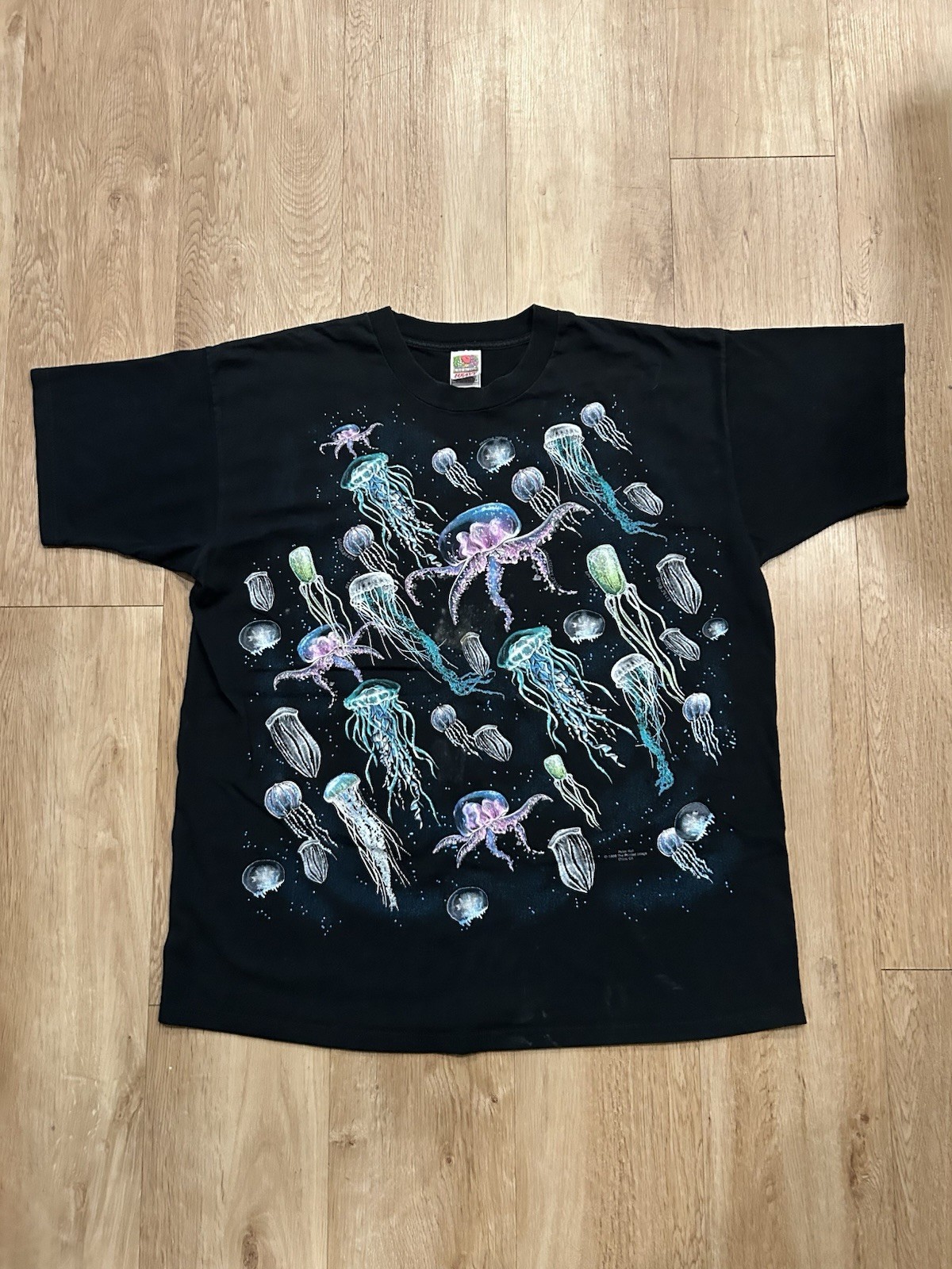 Vintage Jellyfish Species Swarm Shirt XL Fruit Of The Loom 1998 gallery