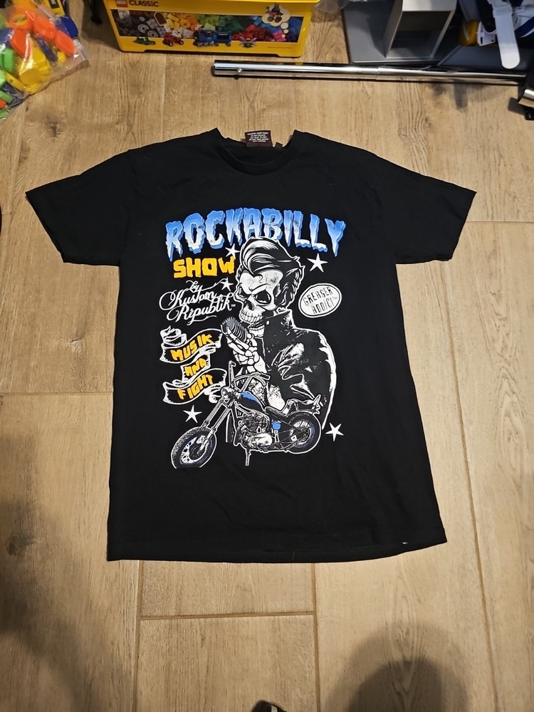 ROCKABILLY Show Kustom Republik Skull Rock Metal Musik & Fight Greaser Addict M