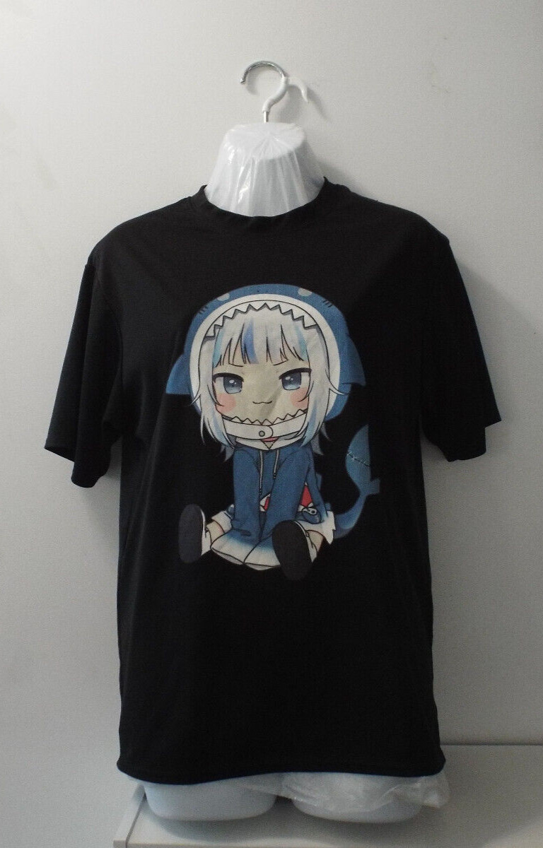 Hololive "Gawr Gura Sitting" Anime Chibi Shark Girl VTuber Shirt (C2 Sport) (M) gallery