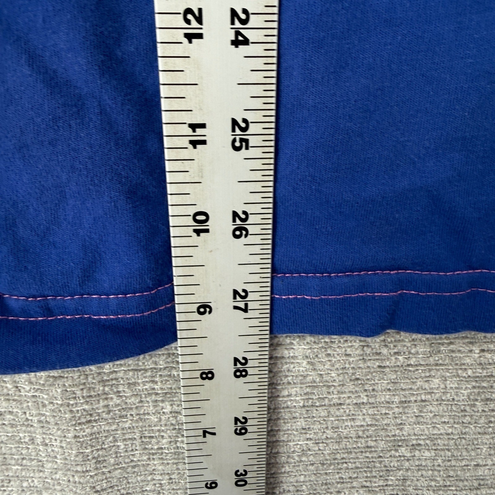 Teddy Fresh T Shirt Mens Large Two Tone Split Color Blue Pink Embroidered Logo gallery