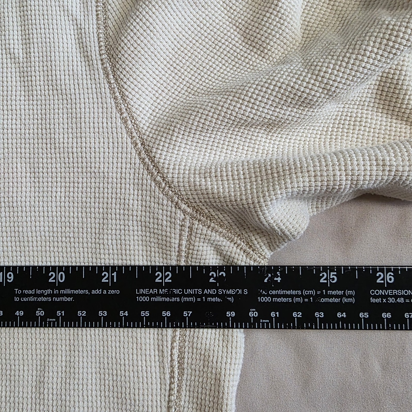 Eddie Bauer Mens Shirt L Cream Waffle Knit Thermal Long Sleeve Crew Neck Casual gallery