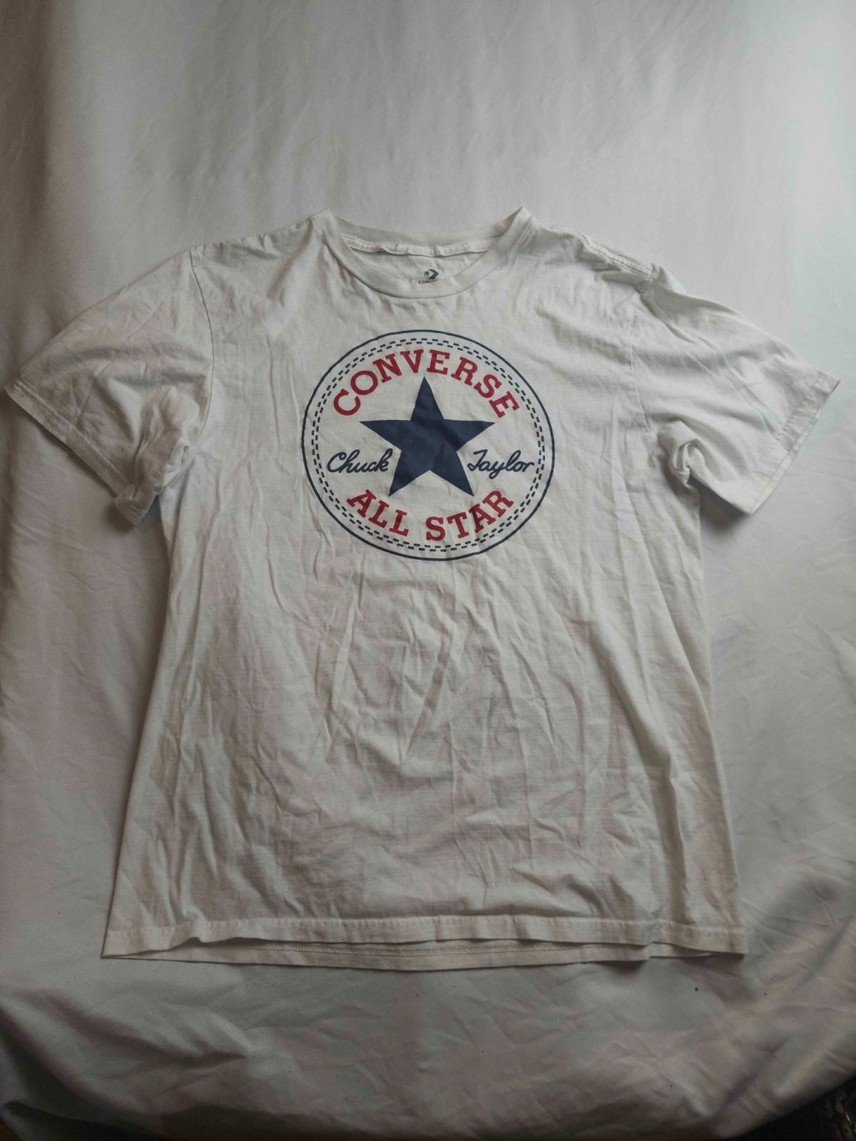 Converse Graphic Shirt Mens Medium White Chuck Taylor All Star Logo Streetwear gallery