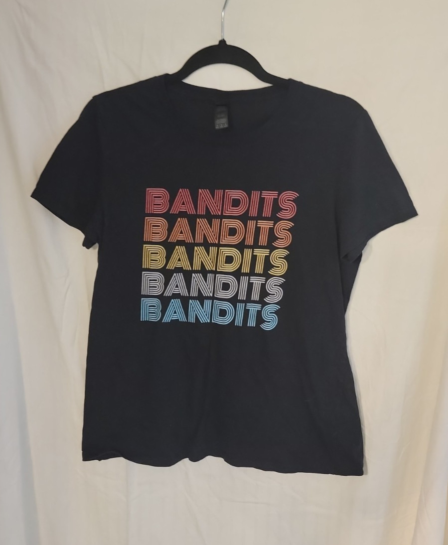 Bandits Vintage style Tee Shirt rainbow size small/medium cotton gallery