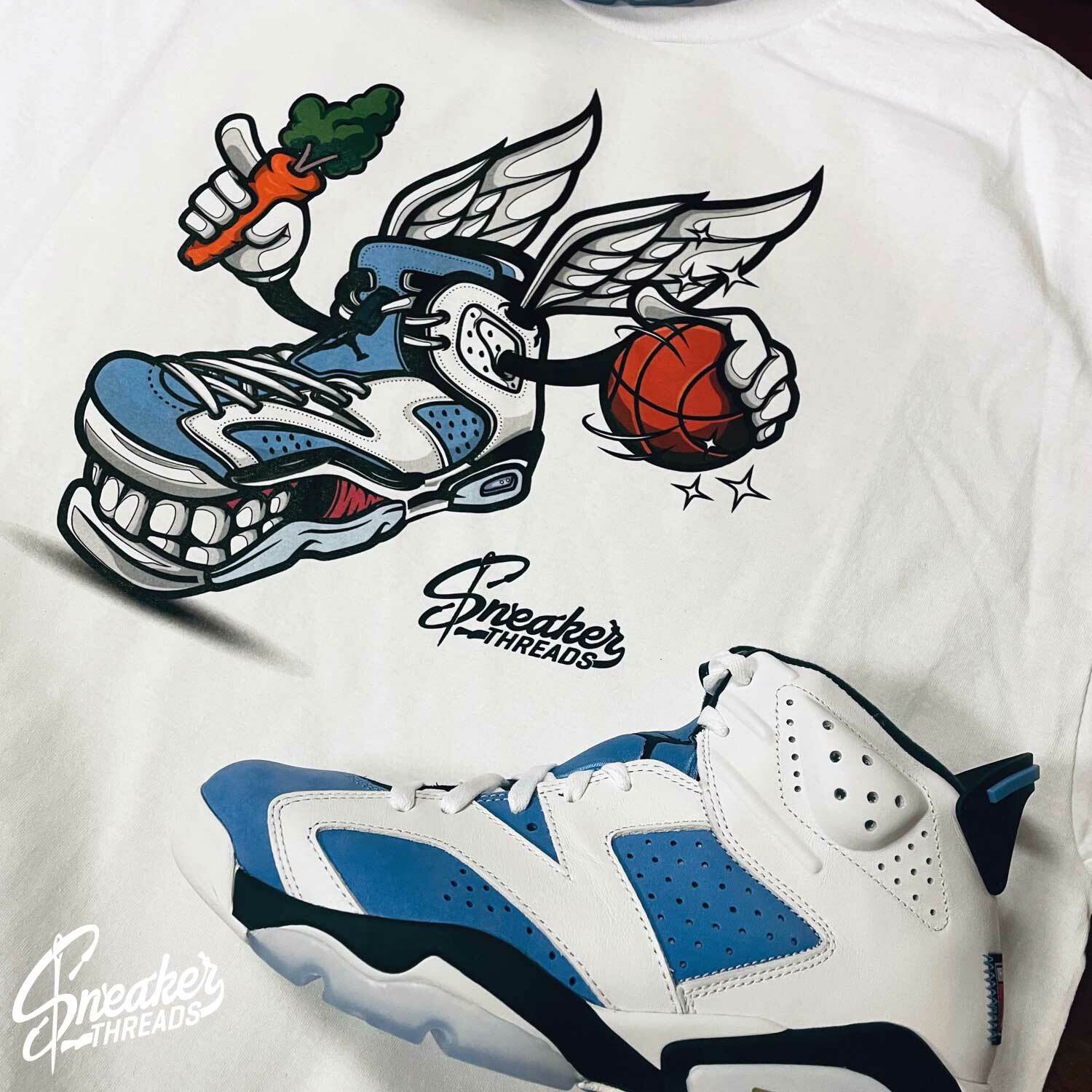 Shirt To Match Jordan 6 UNC University Blue - Fly Kicks Sneaker Tee gallery