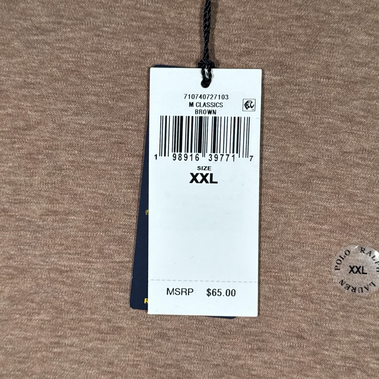 Polo Ralph Lauren Shirt Mens 2XL Brown Custom Slim Fit Polo Bear Classics Tee gallery