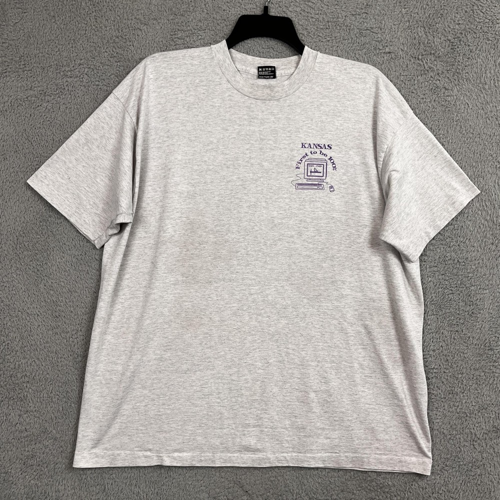 Vintage Kansas State Opti CAD Single Stitch T-Shirt 80s 90s Retro Computer Tee