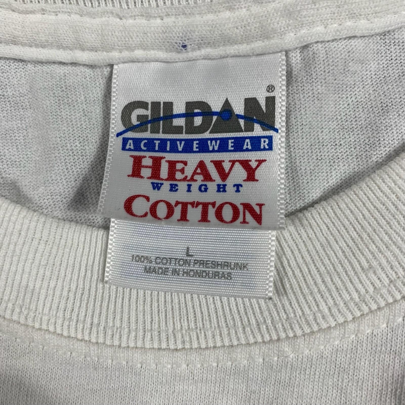 VTG Gildan T Shirt Mens Large L White Have A Heart Dogs Puppy Cute Y2K Retro gallery