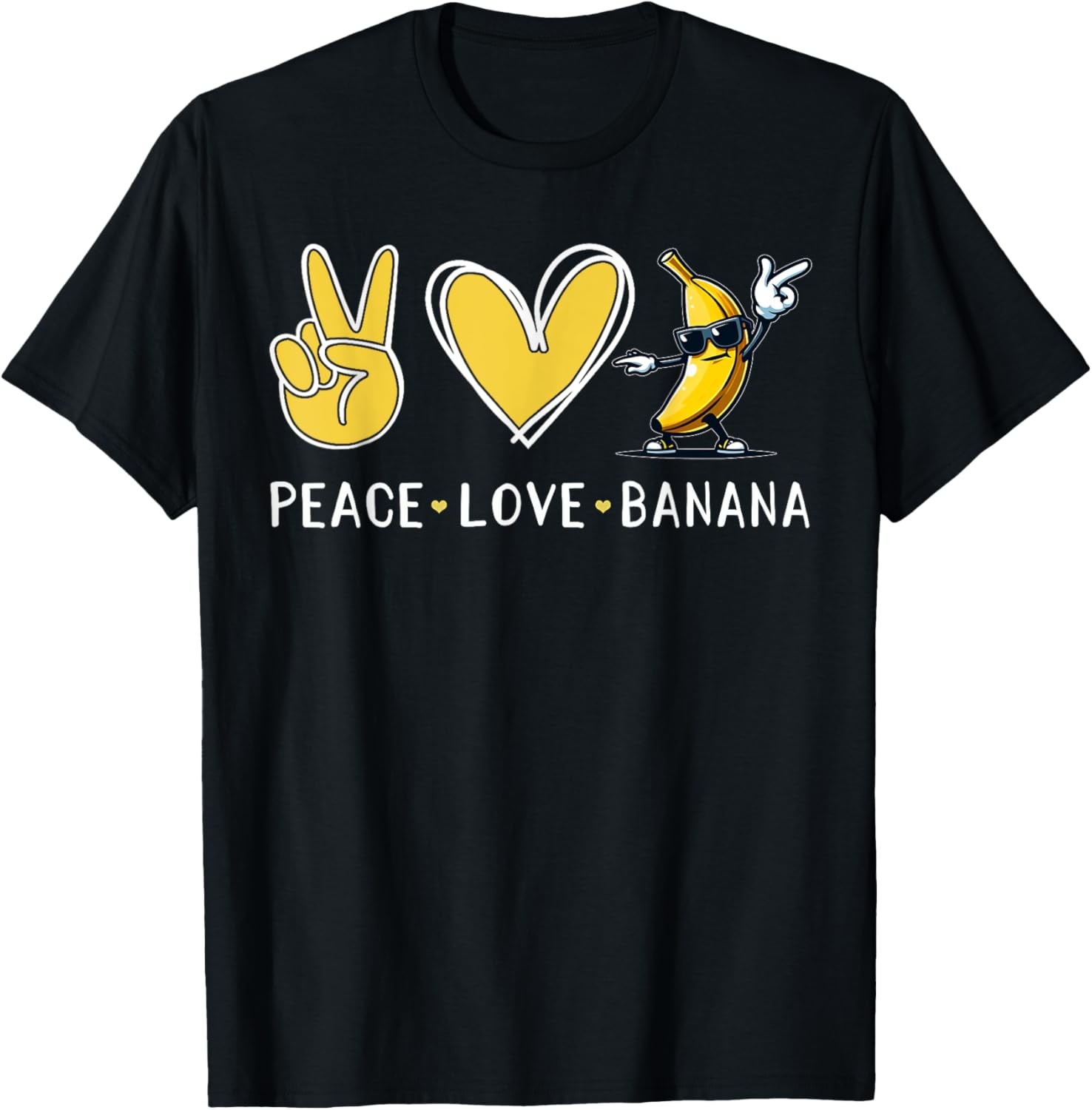 Funny Love Bananas Shirt Cute Banana Gifts Peace Love Banana T-Shirt gallery