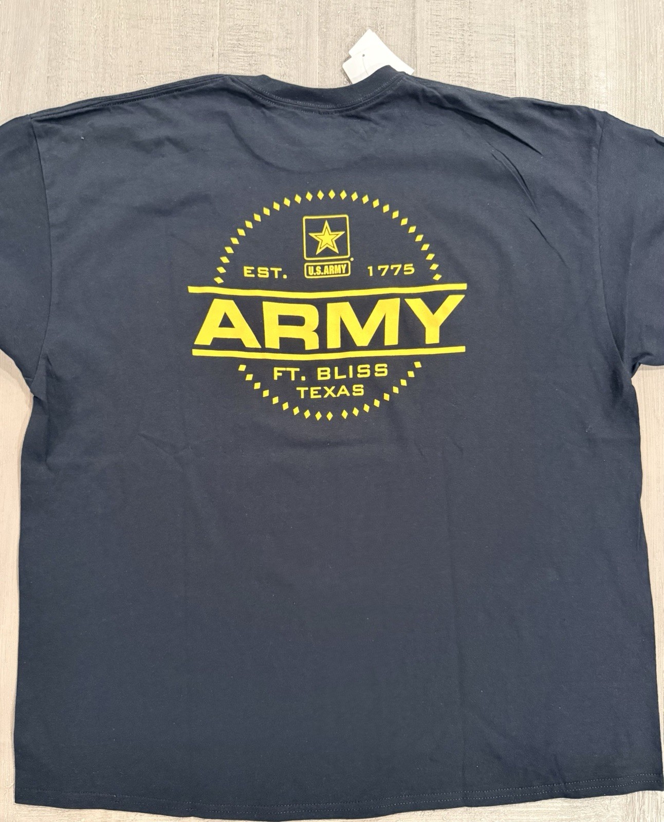 “United States Army Ft Bliss, TX 1775” Double Sided Black T Shirt - Sz S - NWT gallery