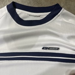 Vintage 2000s Y2k White Surf Stripe Reebok Long Sleeve Tee Size L Surf Skate