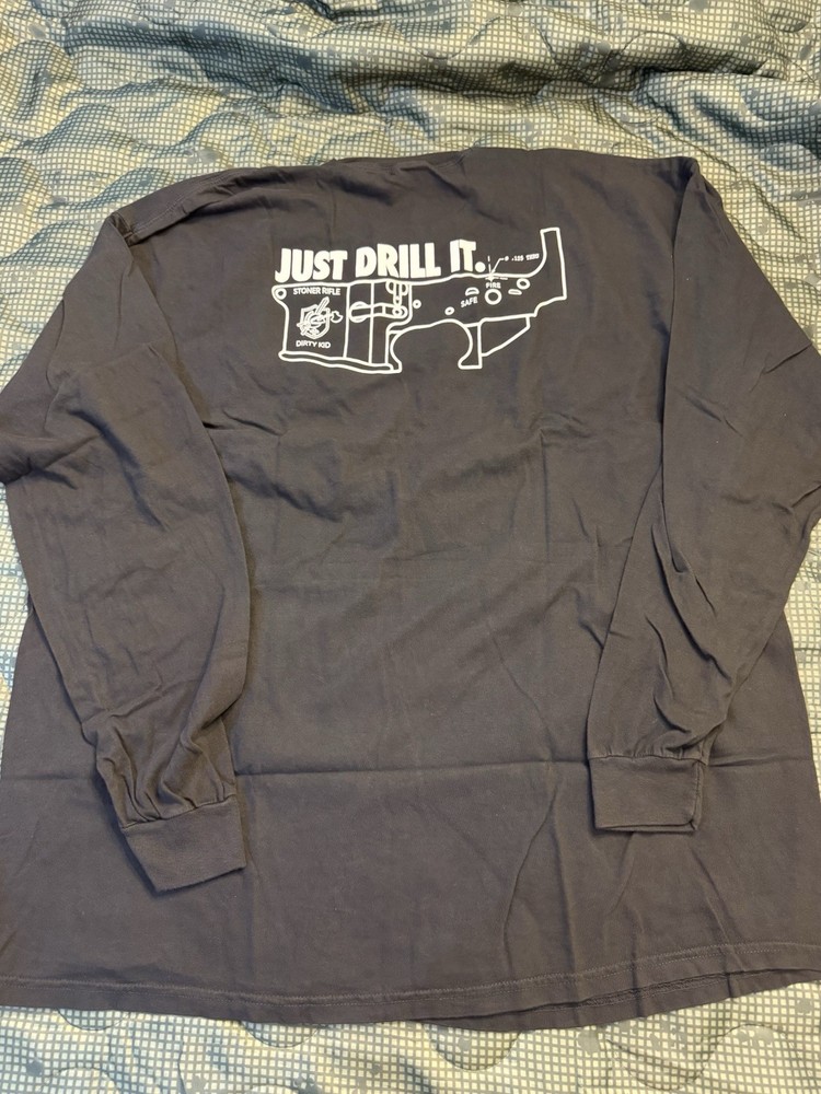 Dirty Kid “Just Drill It” Black Long Sleeve T-shirt 3XL