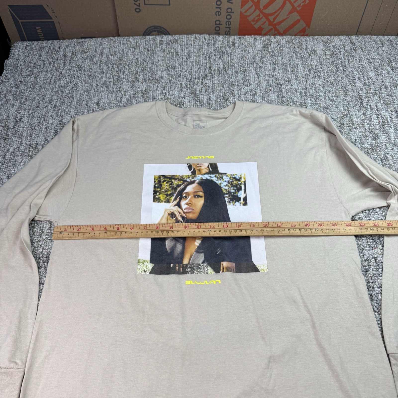 The Thread Shop Shirt Mens XL Jazmine Sullivan Heaux Tales Long Sleeve Beige gallery