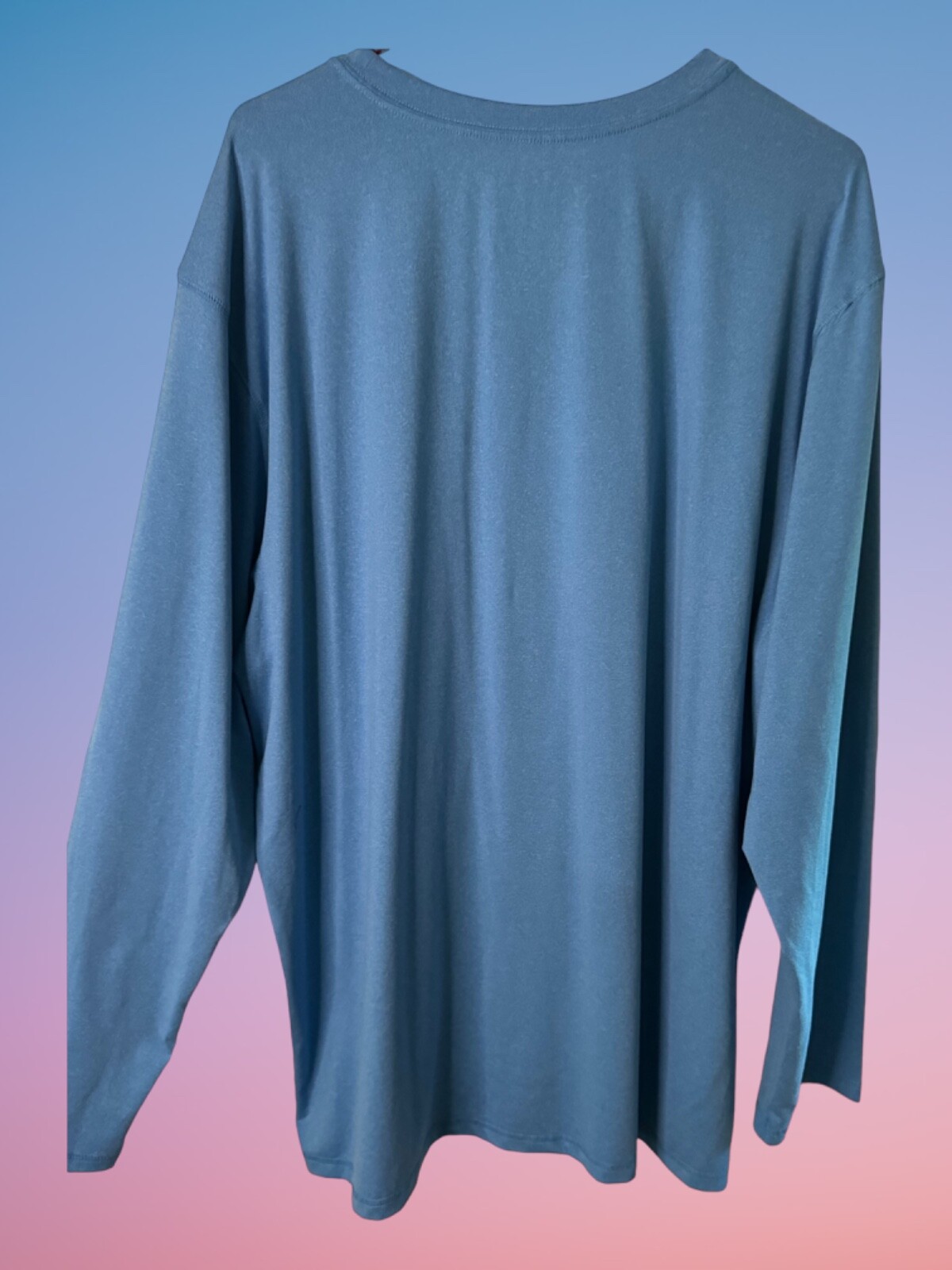 Burnside Lt. Blue Long Sleeve 2XL T-Shirt UPF+30,Polyester/Spandex gallery
