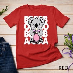 Koala Drinking Boba Cute Kawaii Bubble Tea Dark Unisex T-shirt