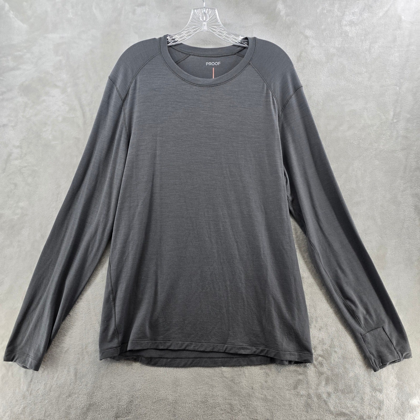 Proof 72-Hour Merino Tee Mens XL Gray Long Sleeve Crewneck Base Layer Huckberry gallery