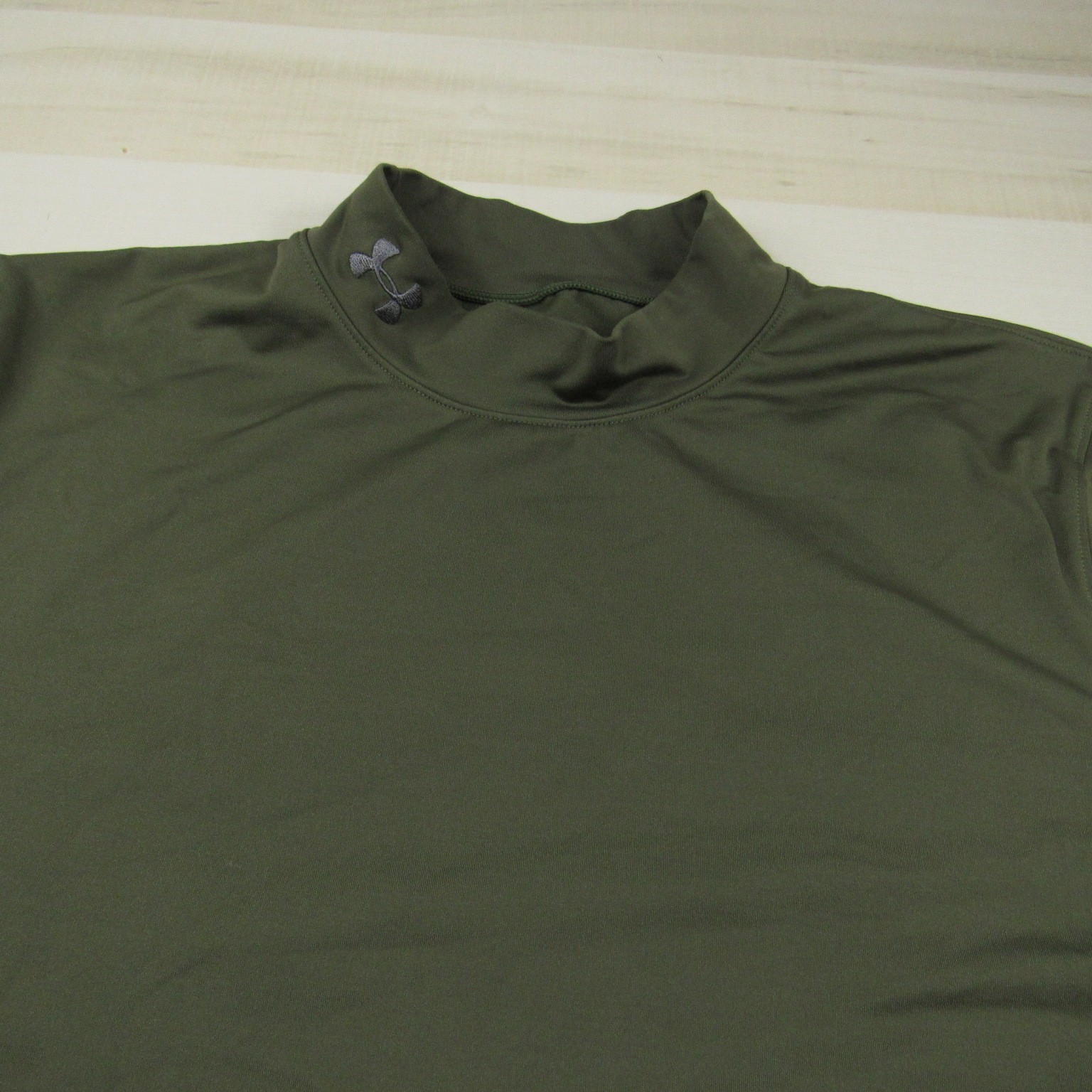 Under Armour Shirt Mens 2XL XXL Green Mock Cold Gear Fleece Long Sleeve gallery