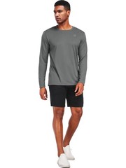 NELEUS Men’s Performance Long Sleeve Mesh T-Shirts, 3-Pack L, Black/Grey/Green