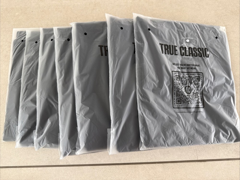 True Classic Men’s Crew Neck T-Shirts 7 Pack Combo Size L Large New
