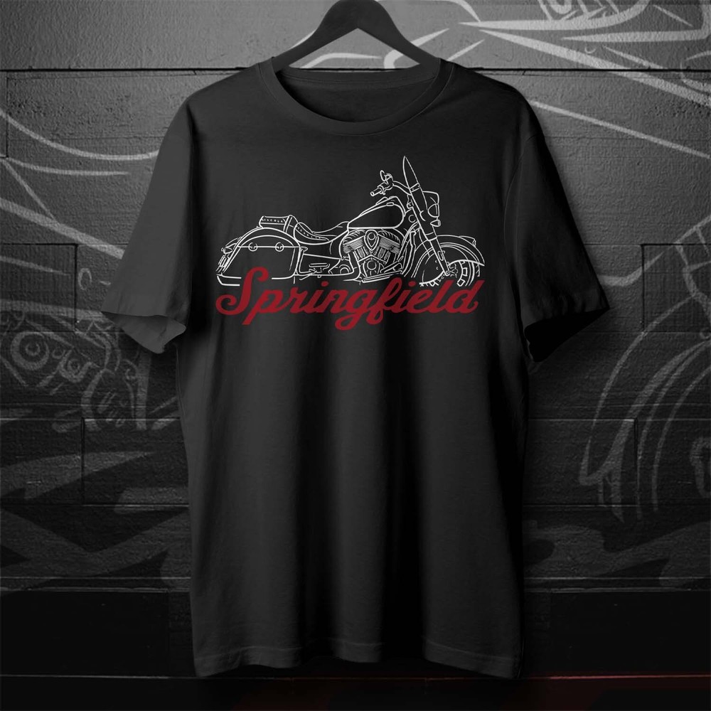 Indian Springfield 2016-2024 Motorcycle T-Shirt for Bikers