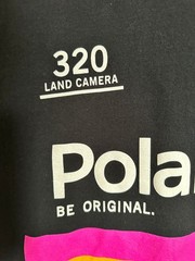 Polaroid 320 Land Camera Black Rainbow s/s Tshirt Size LG Unisex OneStep Vintage