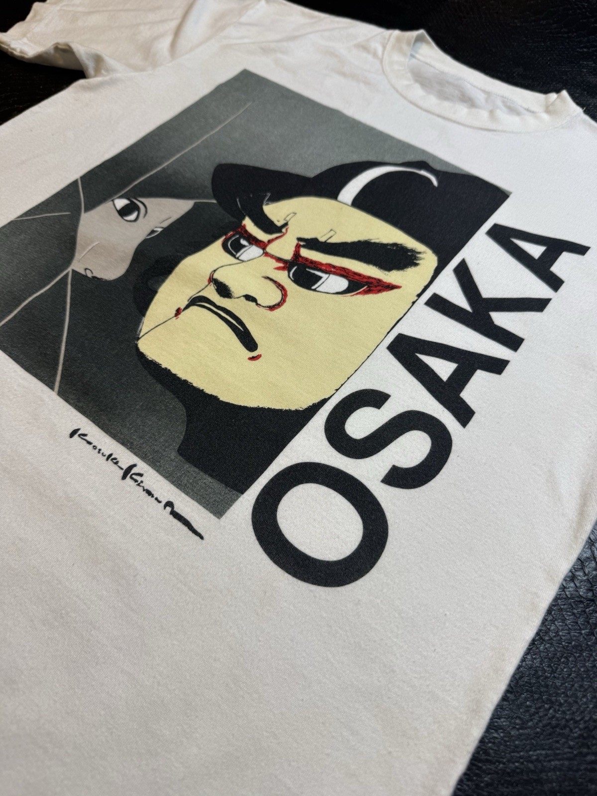 Vintage 90's Kimura Kosuke Art Osaka Poem A Tale Bunraku Tshirt USED SEE PICS!!! gallery