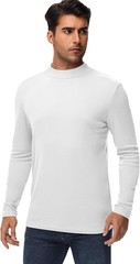 Men Basic Layer Long Sleeve Pullover Soft Comfortable Warm Tops Turtleneck Shirt