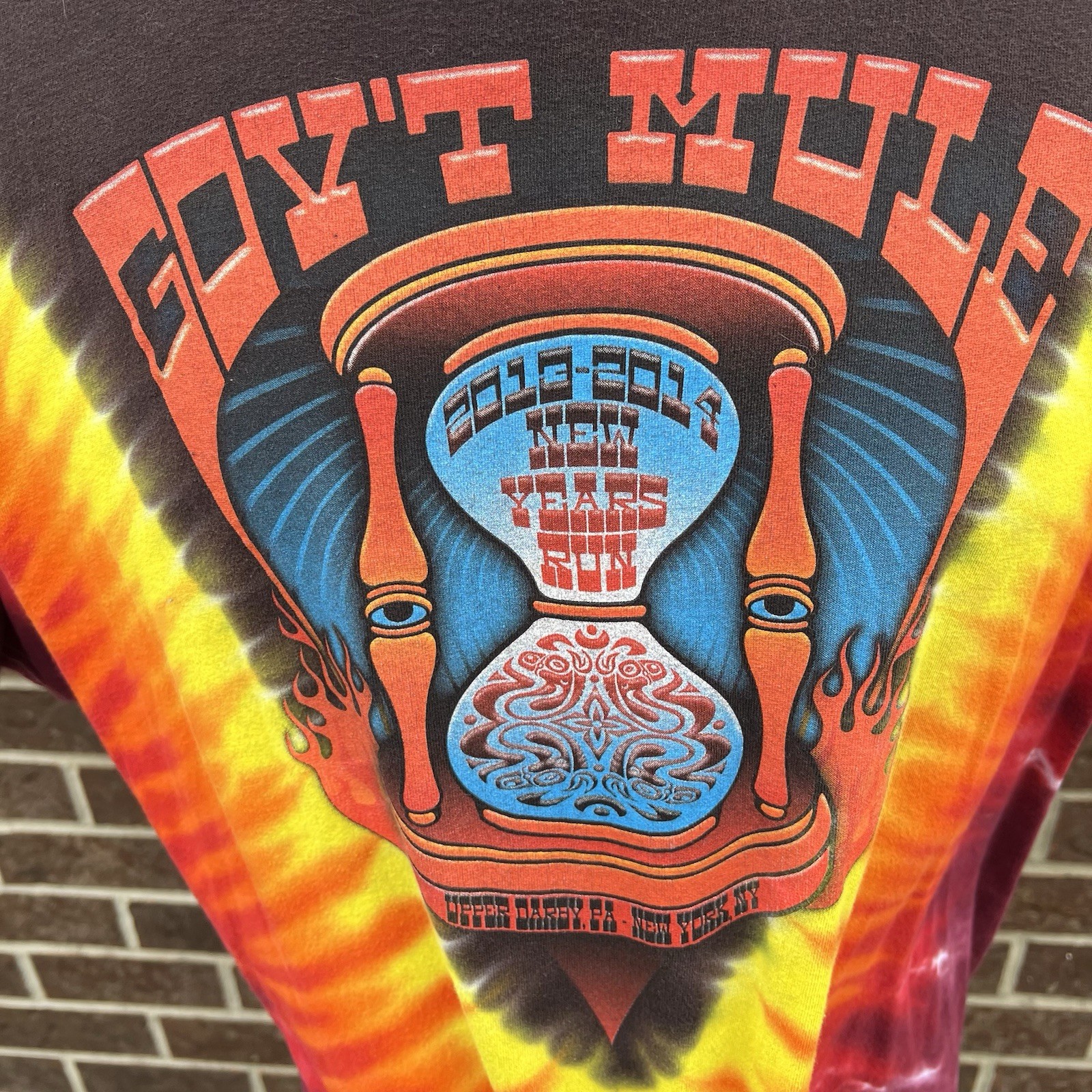 Gov't Mule 2010/11 NYE Run Upper Darby/NYC Tie Dye Concert Show T-Shirt XXL 2XL gallery