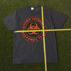 Zombie Outbreak Response Team Biohazard Graphic Print T-Shirt Size L