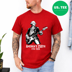George Washington Playing Guitar 4th July 250th Anniversary Gifts T-Shirt