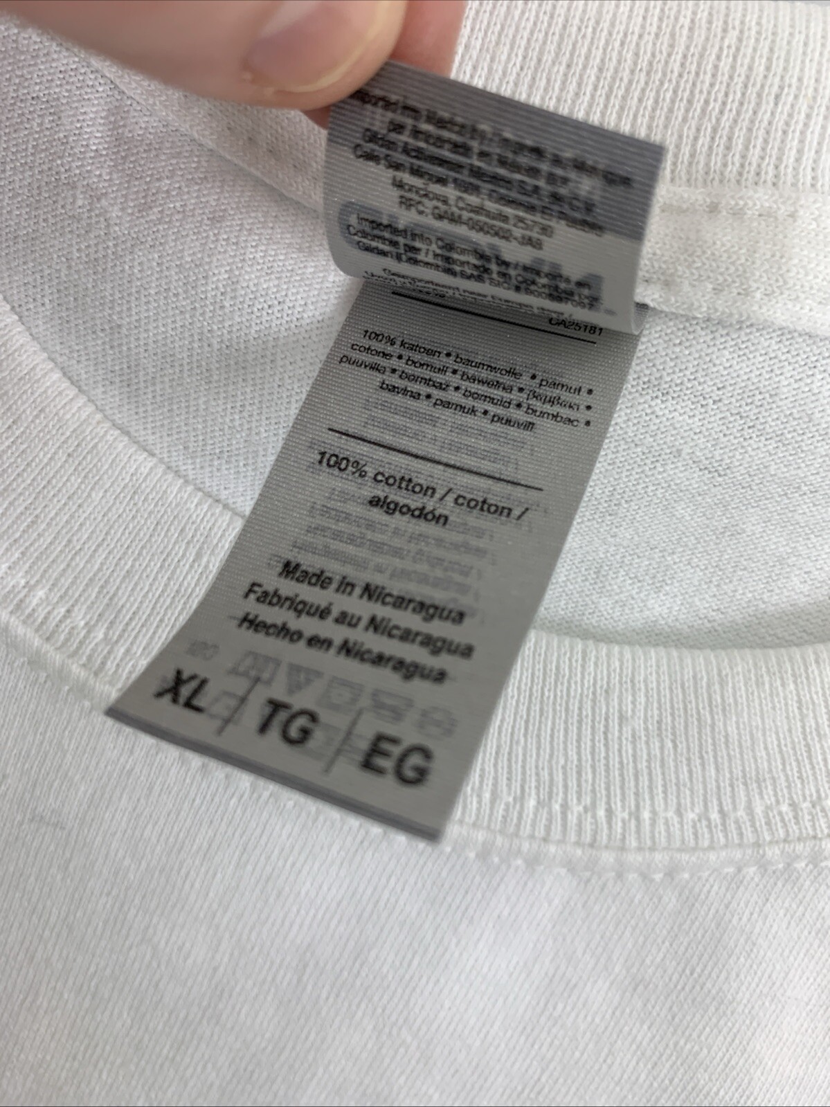 Gilden Ultra Cotton T-Shirt White Tee Lot Of 2 Short Sleeves Crewneck Mens XL gallery