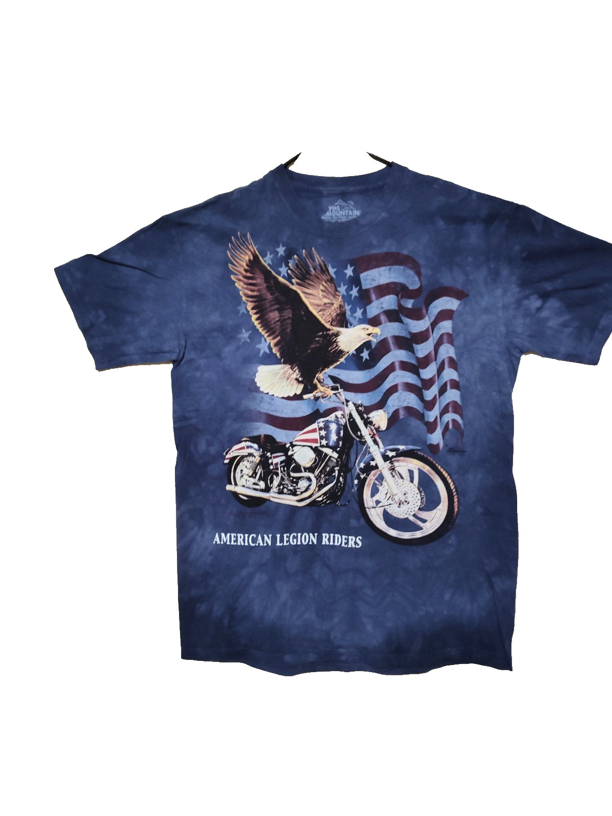 The Mountain T Shirt Men's Blue American Legion Riders L Retired Logo #756 NWOT gallery