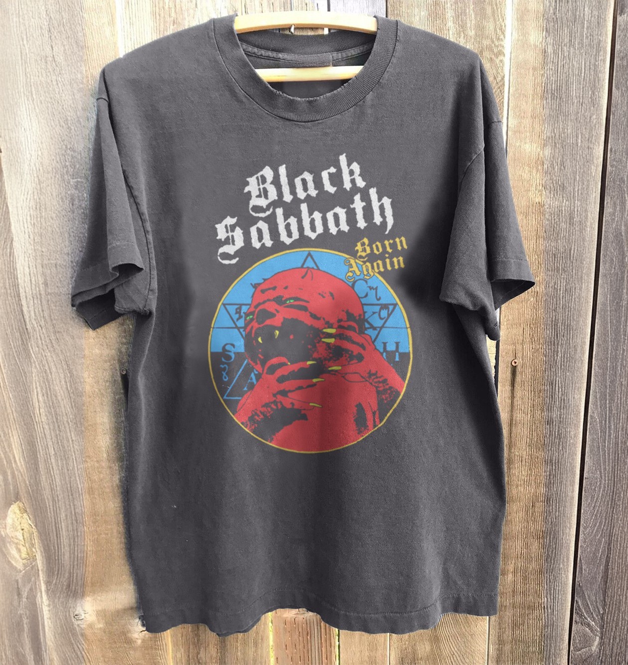 90s Sabbath Born Again Album Cover Charcoal T-shirt S-5XL gallery