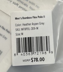 Free Fly Men’s Bamboo Flex Polo || T Shirt (MFXPOL-309-M) Size medium Color Gray