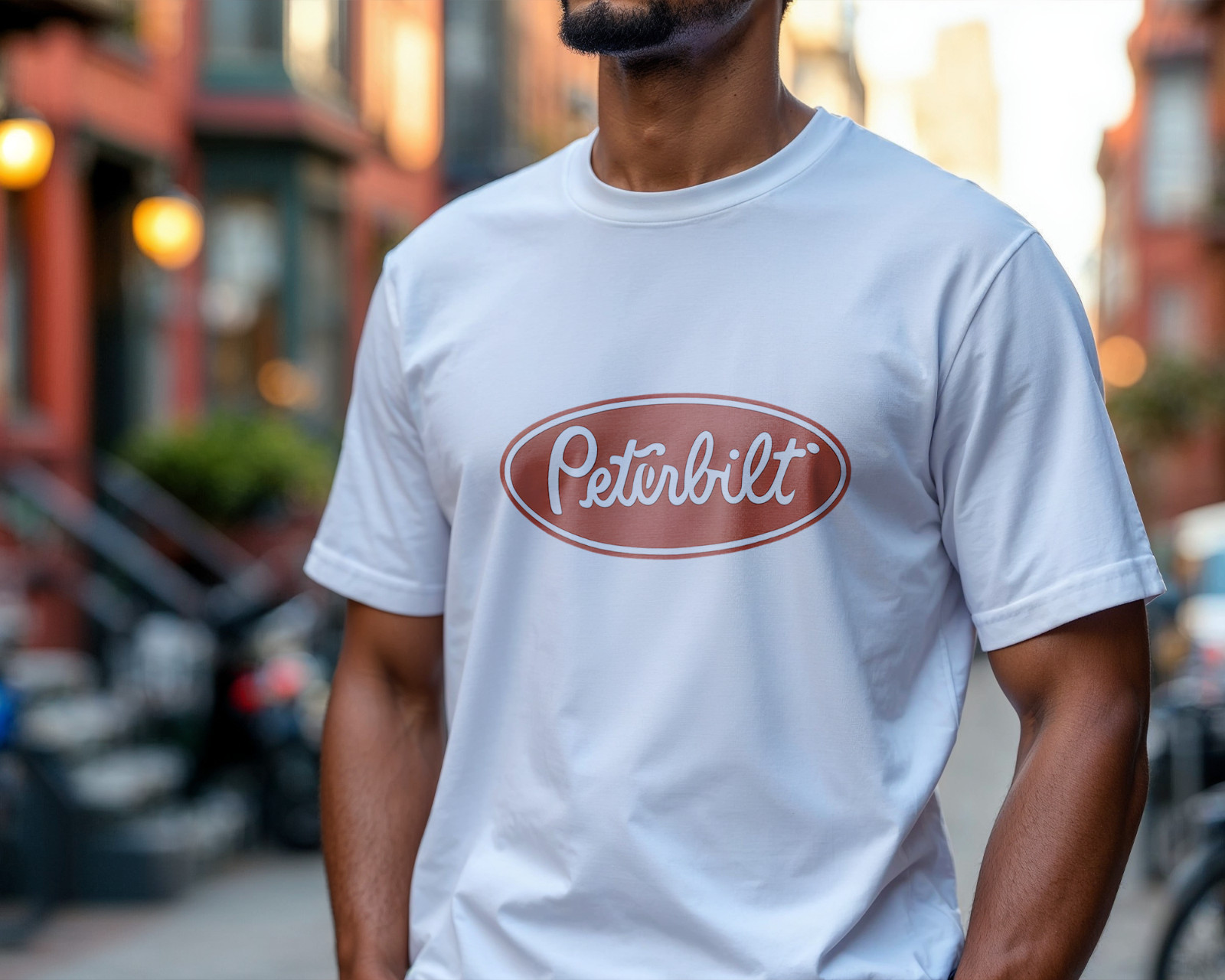 Peterbilt Logo T-Shirt – Classic Truck Brand Graphic Tee A319 gallery