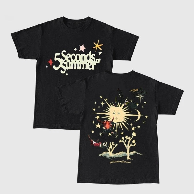 5SOS Starry Night Double Side T Shirt All Size S-5XL OM2242