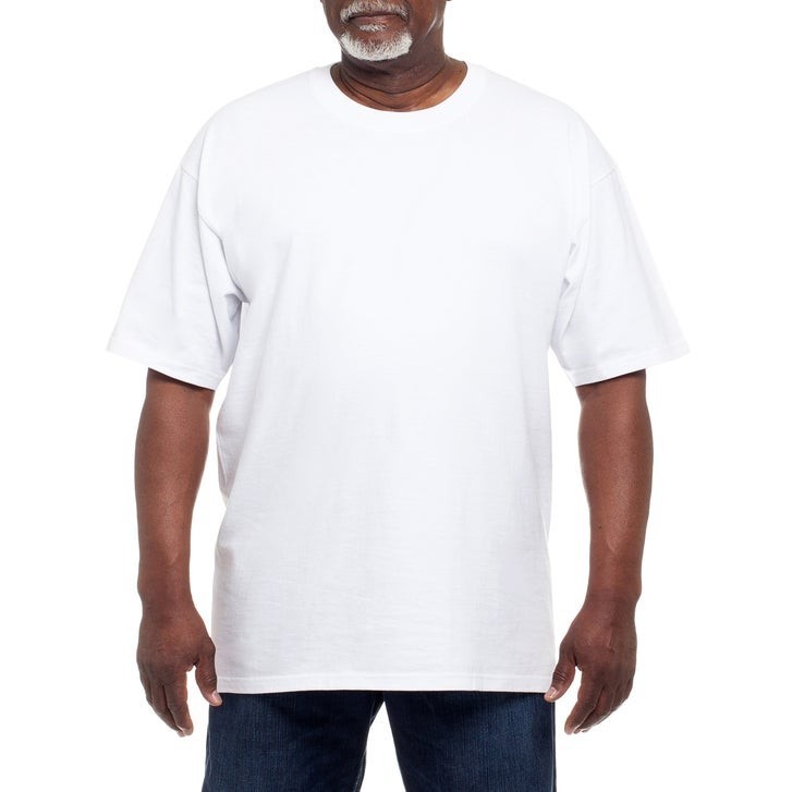 NEW 6 pack of Kirkland T Shirts men's White Crew Neck 100% Cotton Tees PICK SIZE gallery