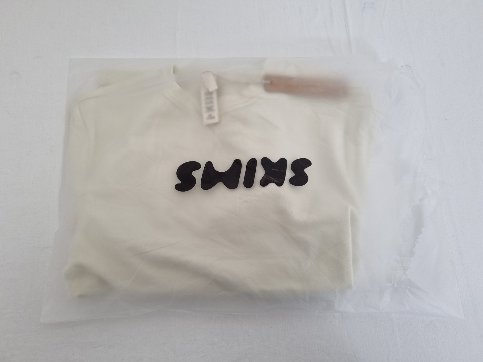 Skims Cotton Jersey Long Sleeve T-Shirt High Neck Bone XS gallery