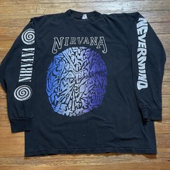 Vintage 90s Nirvana Roskilde Shirt Nevermind Tour Grunge Band Longsleeve