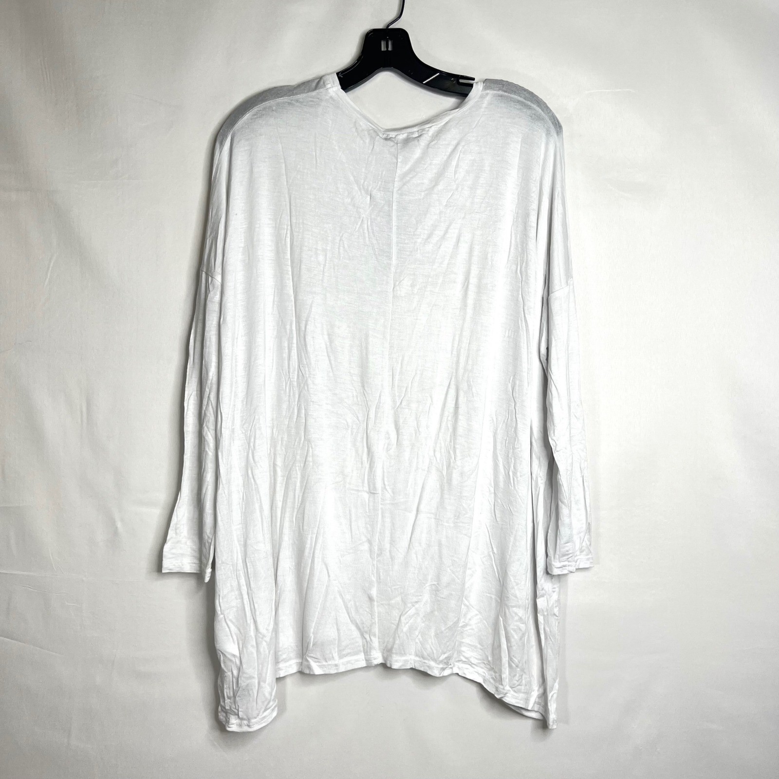 Cotton On White Long Sleeve Top Mens Size S Essi 2 L/S Viscose Blend Casual gallery