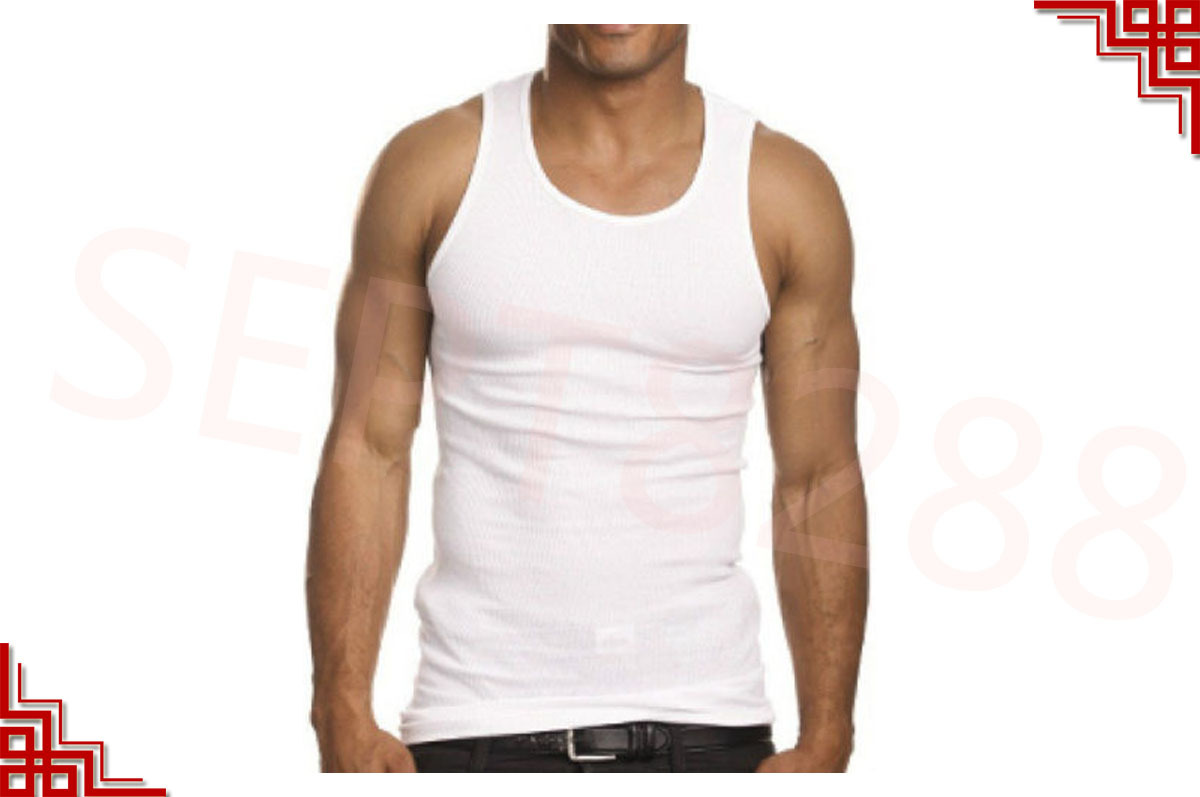 3-12 Packs Mens 100% Cotton Tank Top A-Shirt Undershirt Ribbed Black White Gray gallery