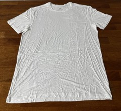 david archy t-shirt bamboo blend Mens Large White Soft Stretchy