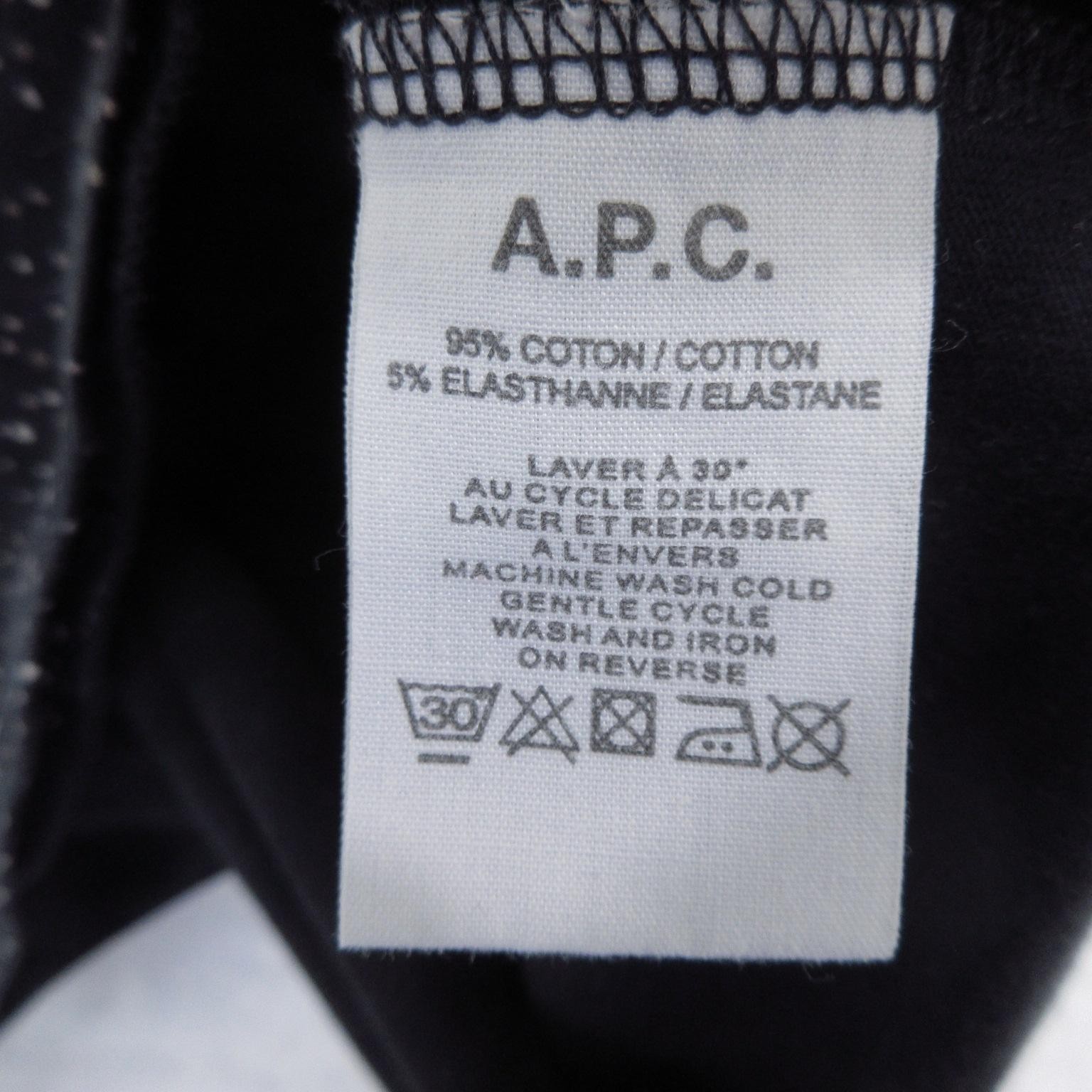 A.P.C. Mens Shirt Size Small Black Polka Dot Short Sleeve Cotton Elastane gallery