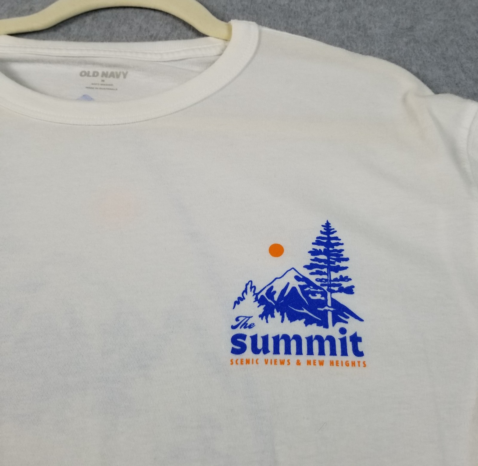 OLD NAVY T Shirt Mens Medium Blue White Summit Mountains Graphic Tee Long Sleeve gallery