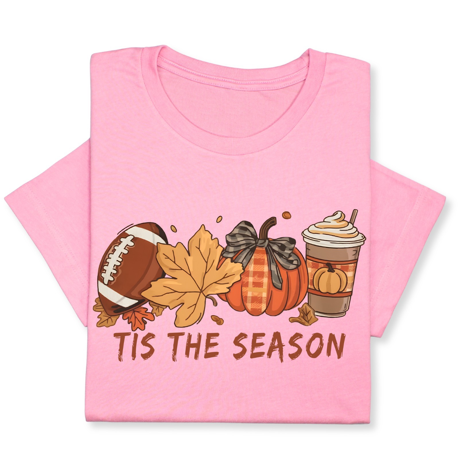 Tis the Season Fall T-Shirt, Pumpkin Spice & Football Autumn Tee gallery