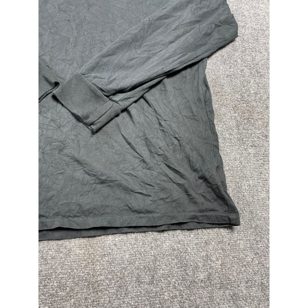 Men's Black Full Sleeve V-Neck Ribbed Cuff Pull Over Casual T-Shirt Size XL gallery