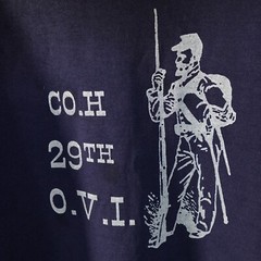 Vintage Jerzees Single Stitch T-shirt 29th Ohio Infantry Made In USA 3XL Navy