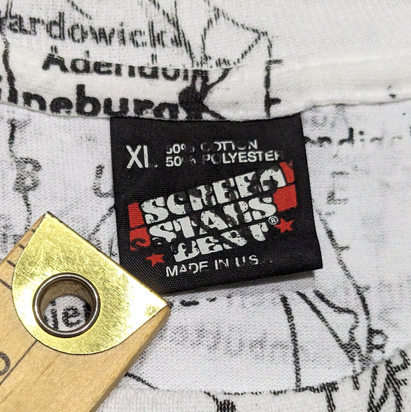 New Vintage Germany Map SCREEN STARS USA T Shirt XL All Over Print Puff Graphic gallery